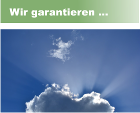 Wir garantieren ...